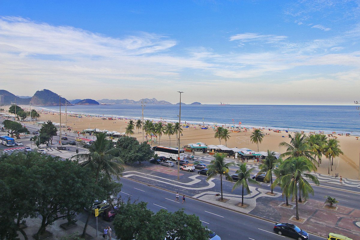Panoramic view of Copacabana beach 15 people