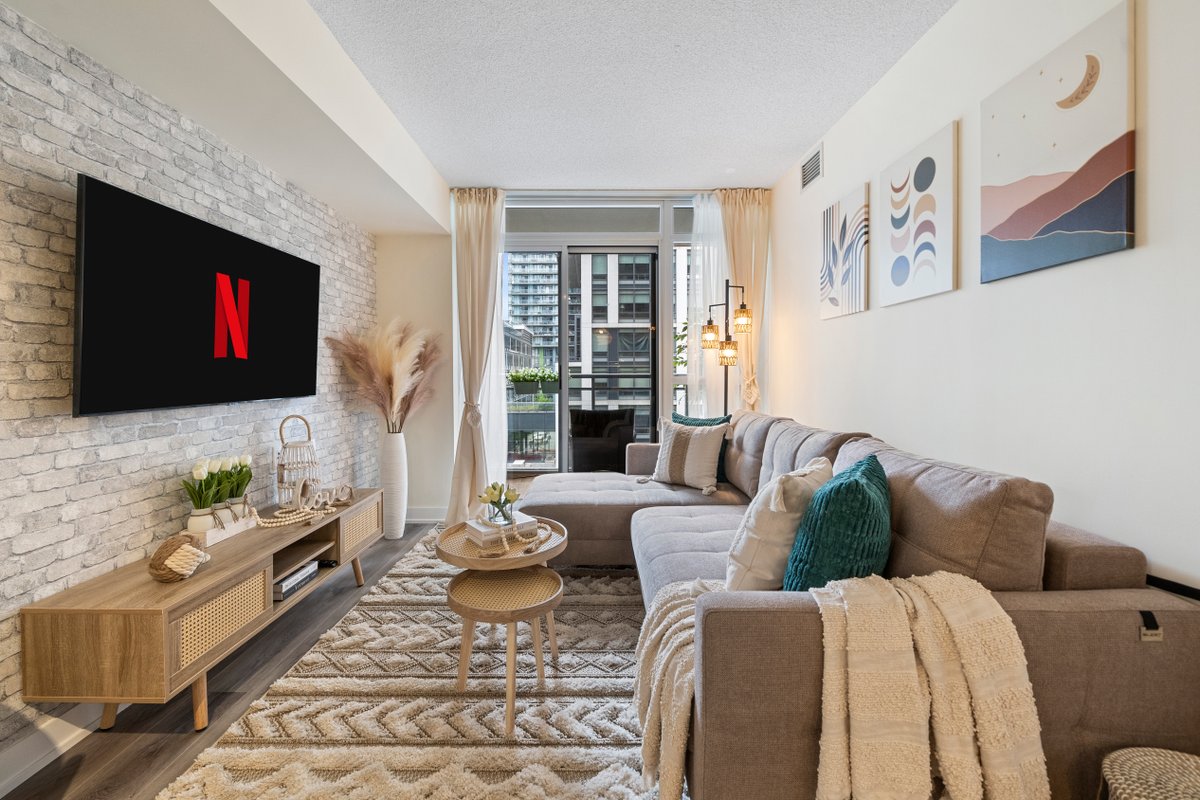 Boho Forest Escape King Bed 3BR + Free Parking DT