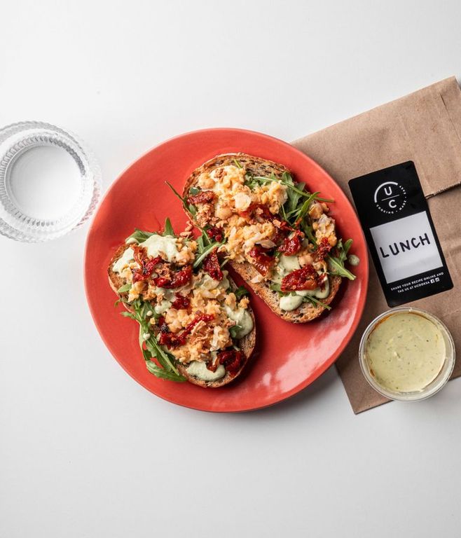 Photo of Tangy Pesto & Chickpea Toast