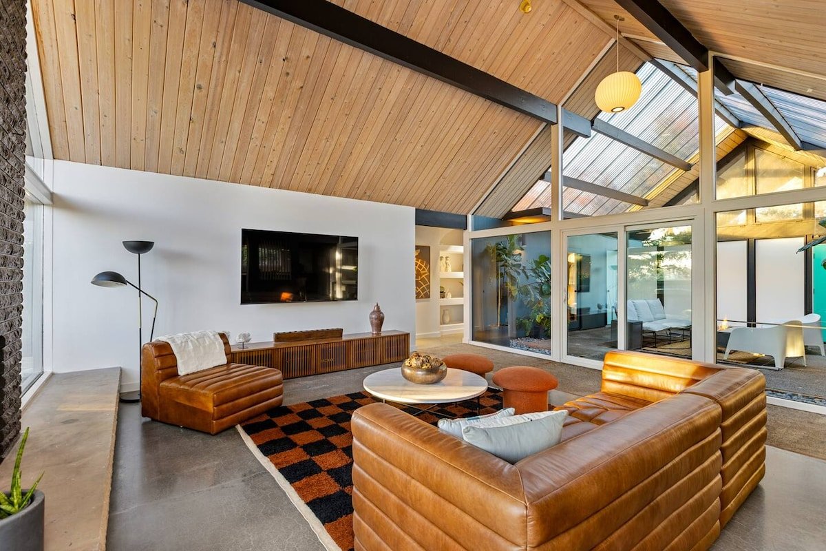 Mid-Century Modern Retreat with Private Hot Tub gallery image 2