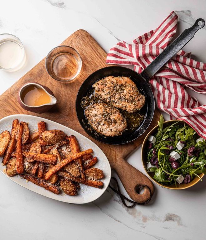 Photo of Chicken & Cheese-crusted Carrots