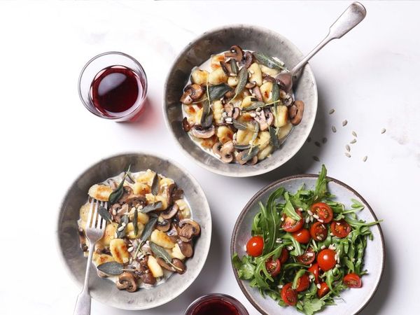 Photo of Delheim’s Creamy Mushroom Gnocchi