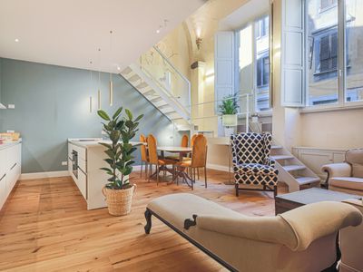 Newly renovated Abbey, center