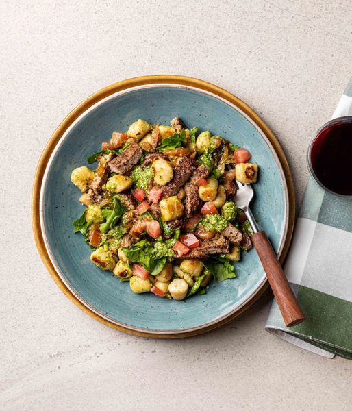 Photo of Pesto Beef & Crispy Gnocchi
