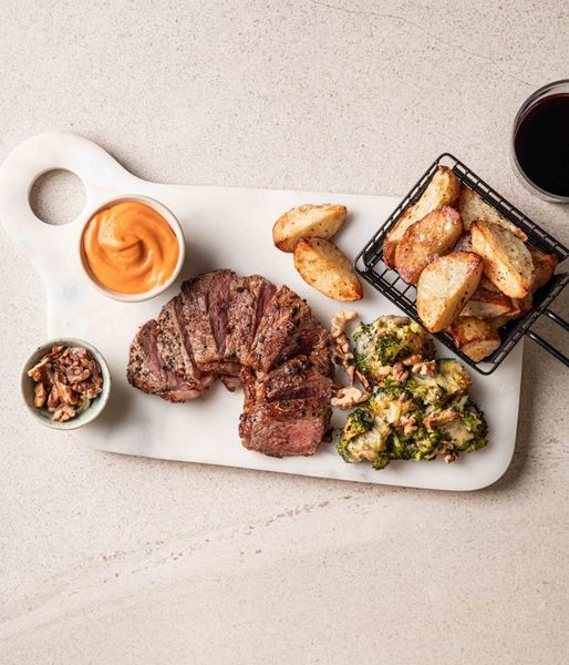 Photo of Beef Sirloin & Cheese-smashed Broccoli