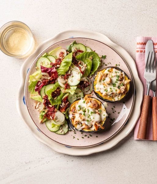 Photo of Mushroom Gem Squash & Cheesy Chicken