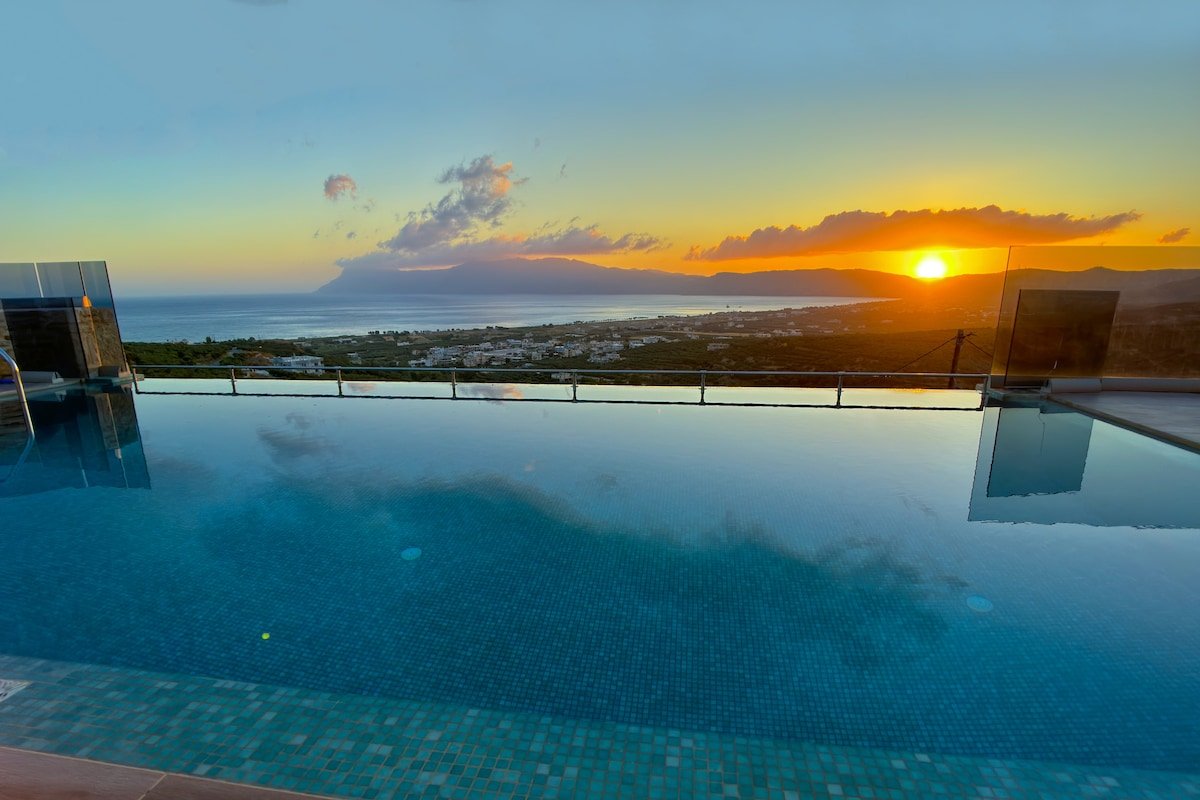 Heated Pool, Sea View, Paleokastro Luxury Villa gallery image 2
