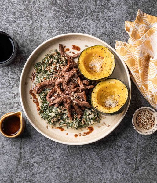 Photo of BBQ Ostrich & Creamed Spinach