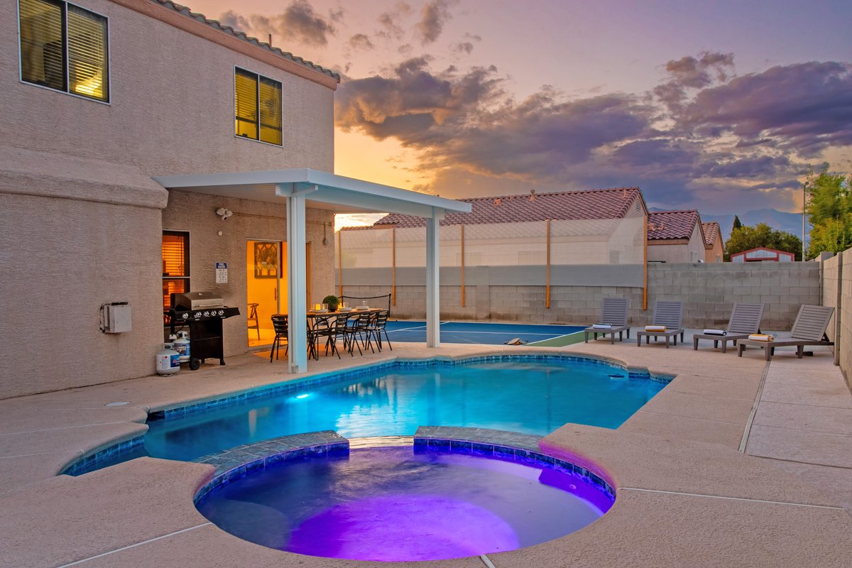 Rare 6BR Gem w/ Pickleball, Pool, & Arcade in NLV