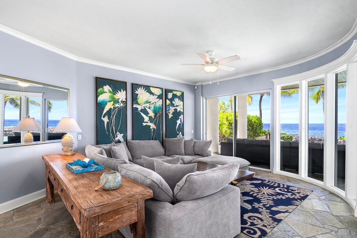 Kona Blue: Beachfront w/ Private Pool, AC & Views gallery image 4