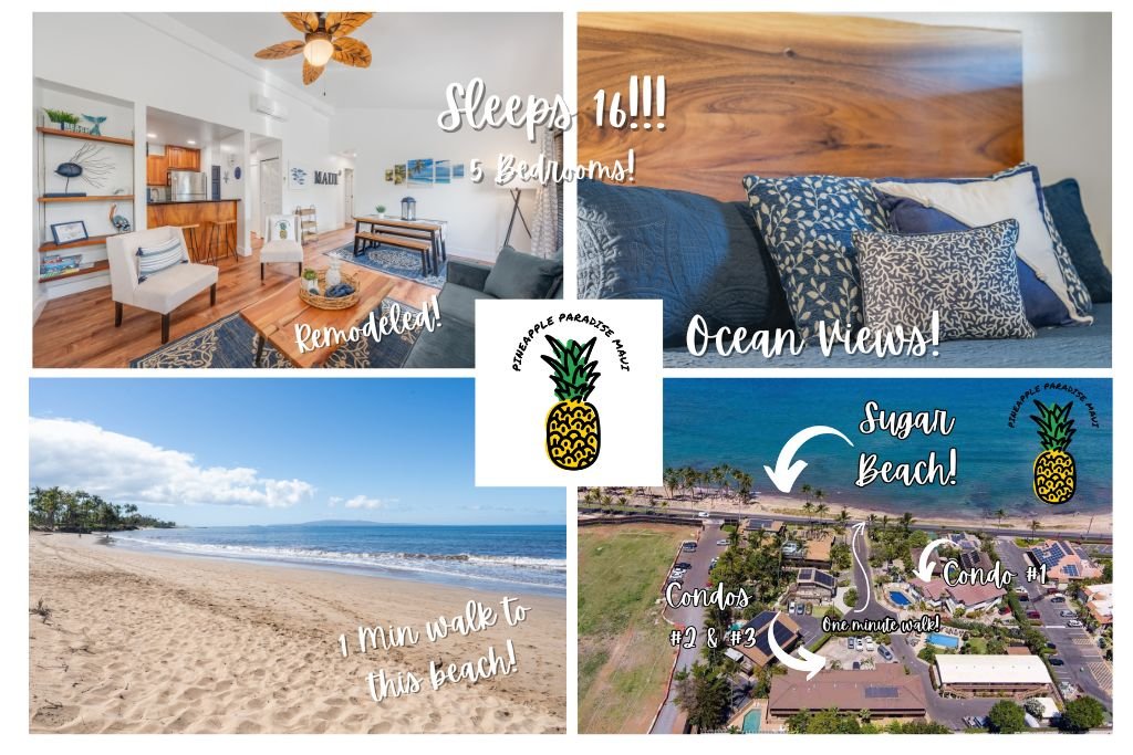 5 BD/5BA! Sleeps 16! 3 Condos! Ocean Views! gallery image 2