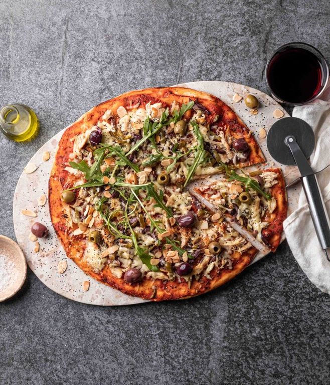 Photo of Honey Chicken, Olive & Jalapeño Pizza