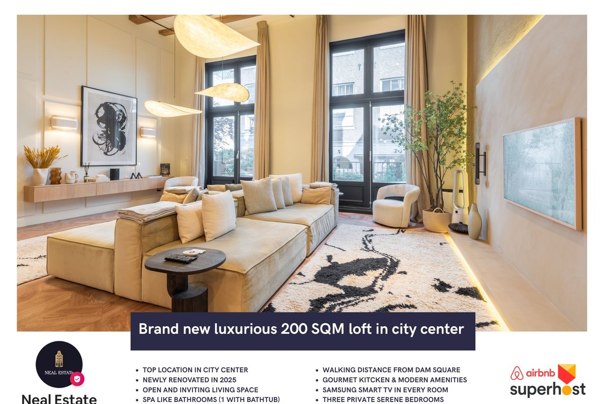 Renovated luxurious 200 SQM loft in city center