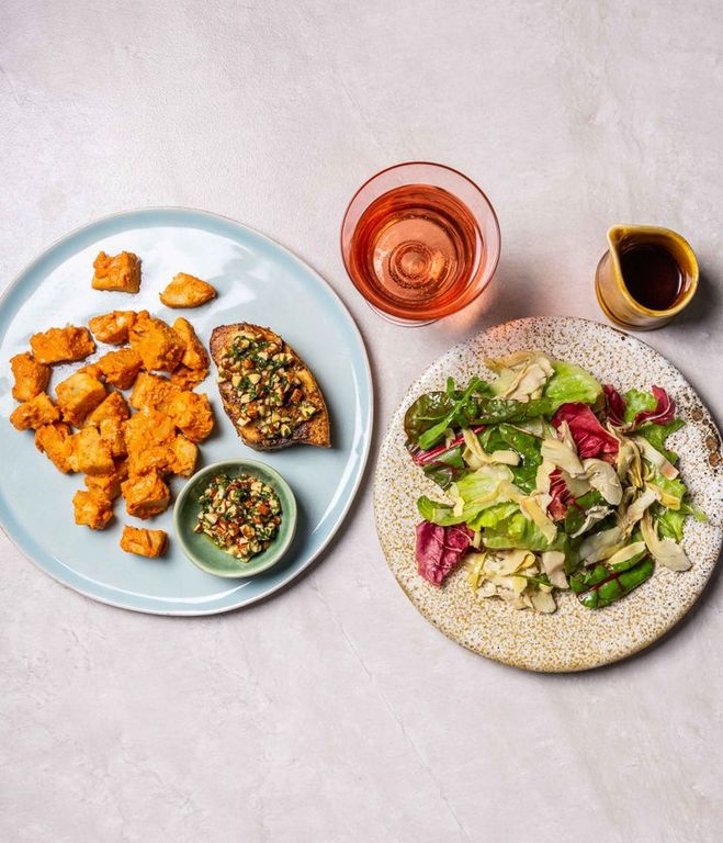 Photo of Romesco-style Sweet Potato & Swordfish