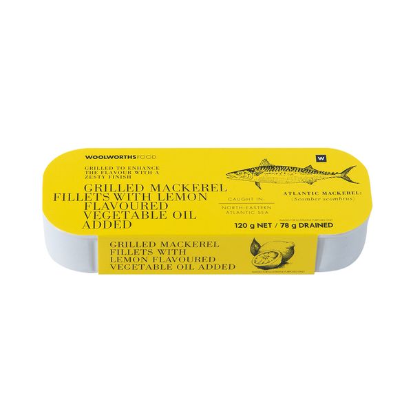 Photo of Grilled Mackerel Fillets with Lemon Flavoured Vegetable Oil 120 g
