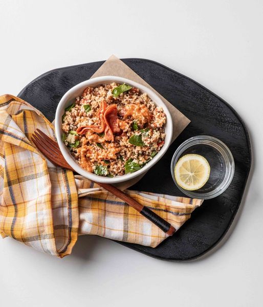 Photo of Red Pepper Pesto & Chorizo Grain Bowl