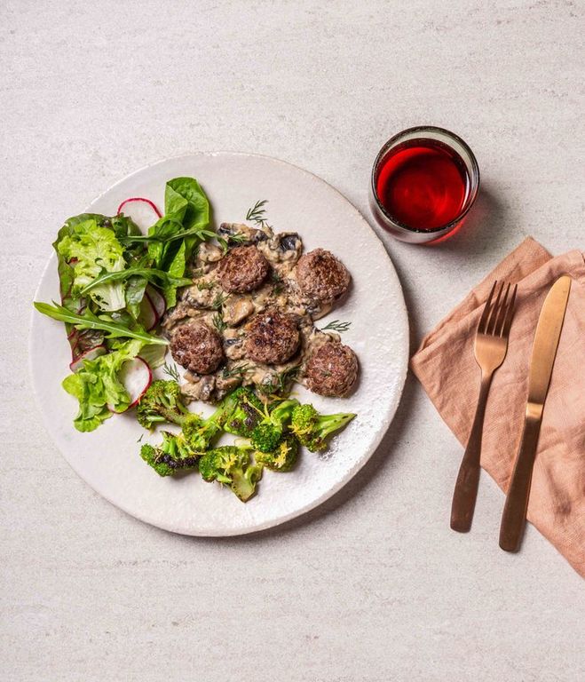 Photo of Swedish Beef Meatballs & Lemon Broccoli