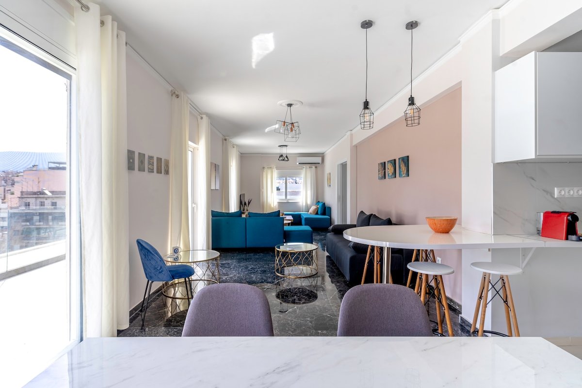 Koukaki Spacious & Bright Penthouse, Free Parking! gallery image 2