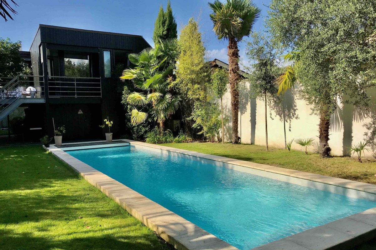 Maison moderne, piscine Bordeaux le Bouscat