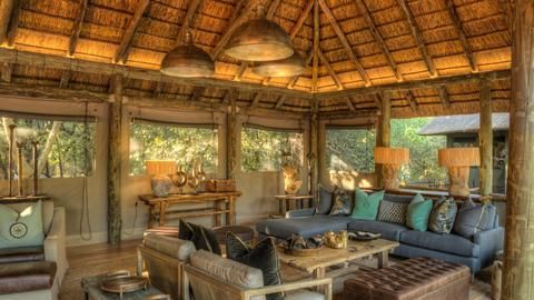 Camp Moremi Lounge - One of the several lounge areas within the main building