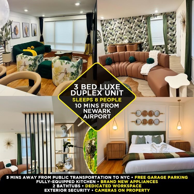 Luxurious 3 Bedroom Duplex, sleeps 8, 2.5 baths