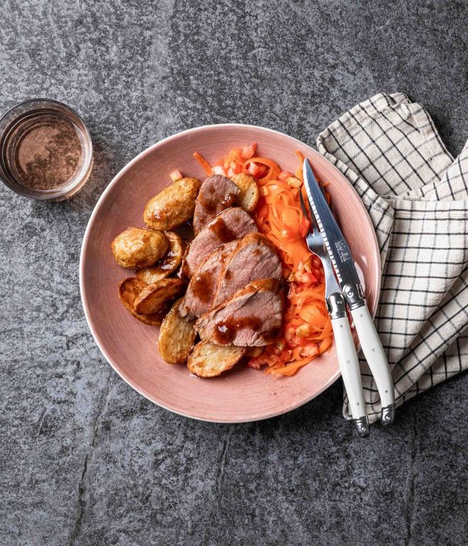 Photo of Chutney Pork & Roasted Baby Potatoes