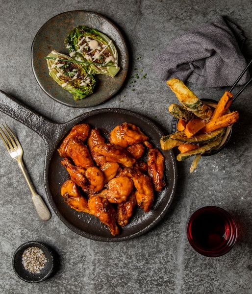 Photo of Bourbon Wings & Veg Fries