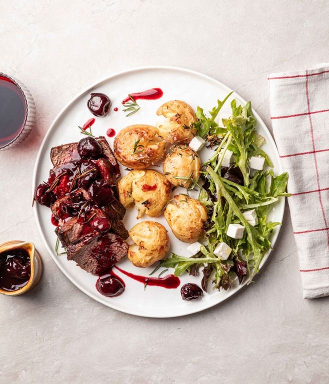 Photo of Paul Cluver’s Sirloin & Cherry Sauce