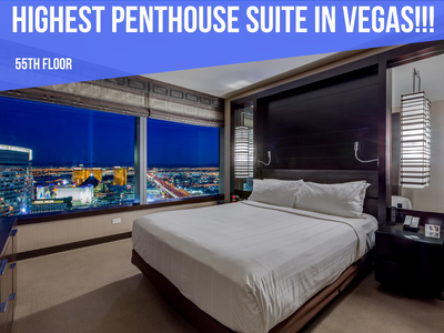 New Vdara 2 BR Suite! ★Highest Penthouse in Vegas!
