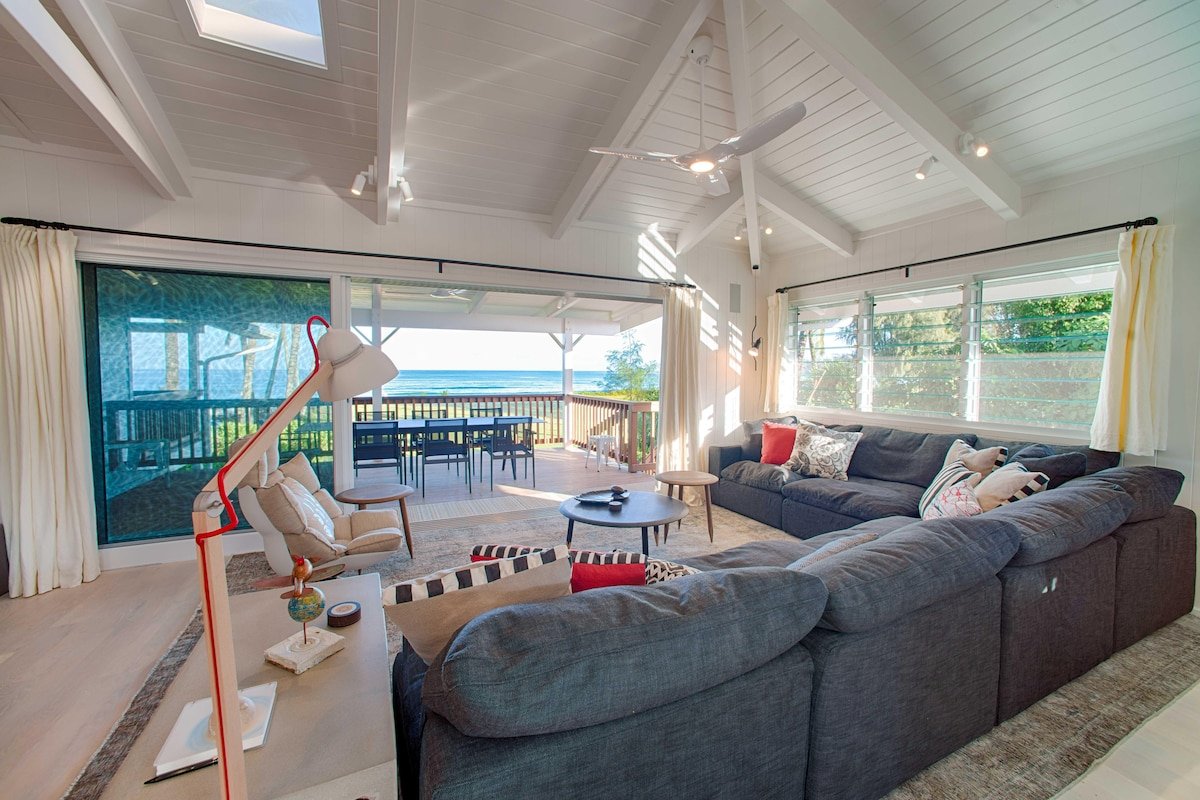 Luxury Beachfront home on Hanalei Bay with A/C gallery image 3
