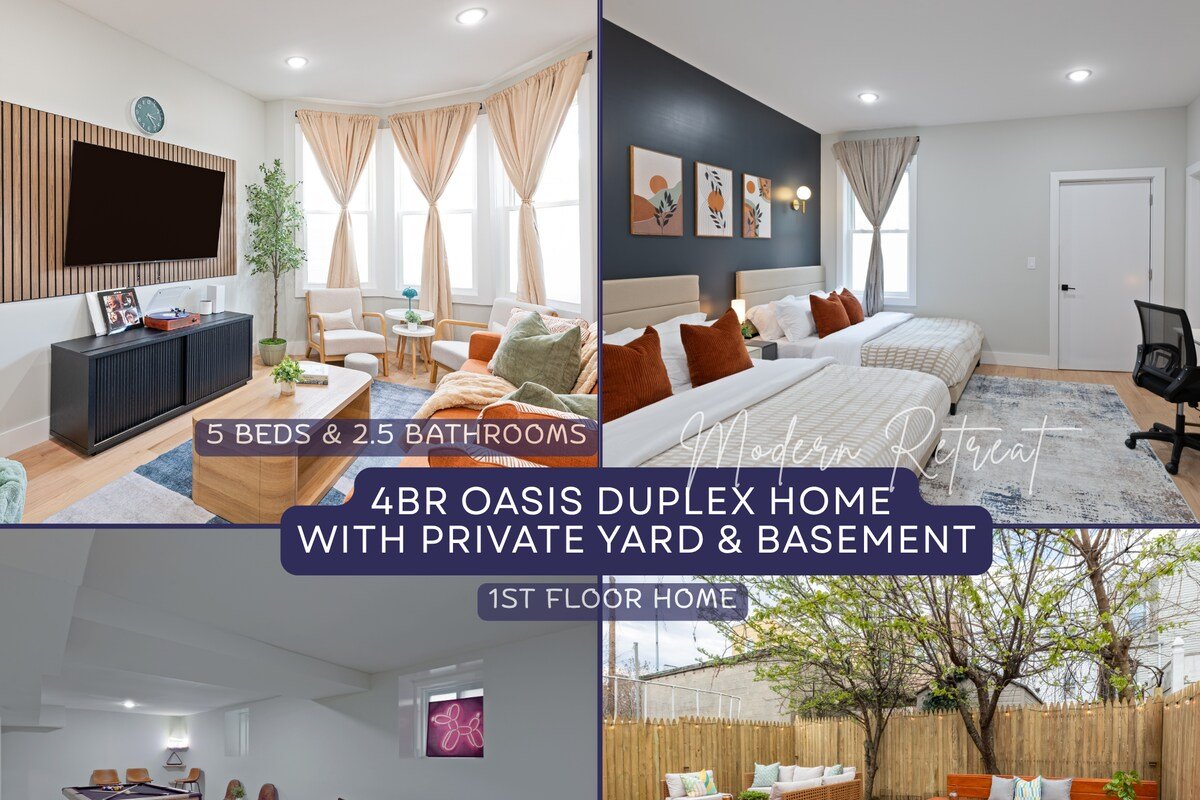 Modern 4BR w/ Yard+Gameroom|PATH+Bus Access to NYC gallery image 2