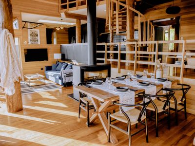 New stunning extension. Esk Treehouse Cabin