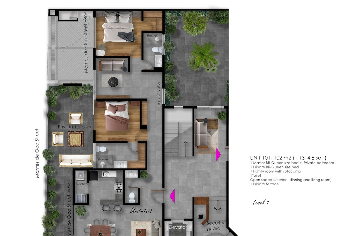 Luxury 2BR/2BA Apartment in Condesa with Terrace gallery image 5