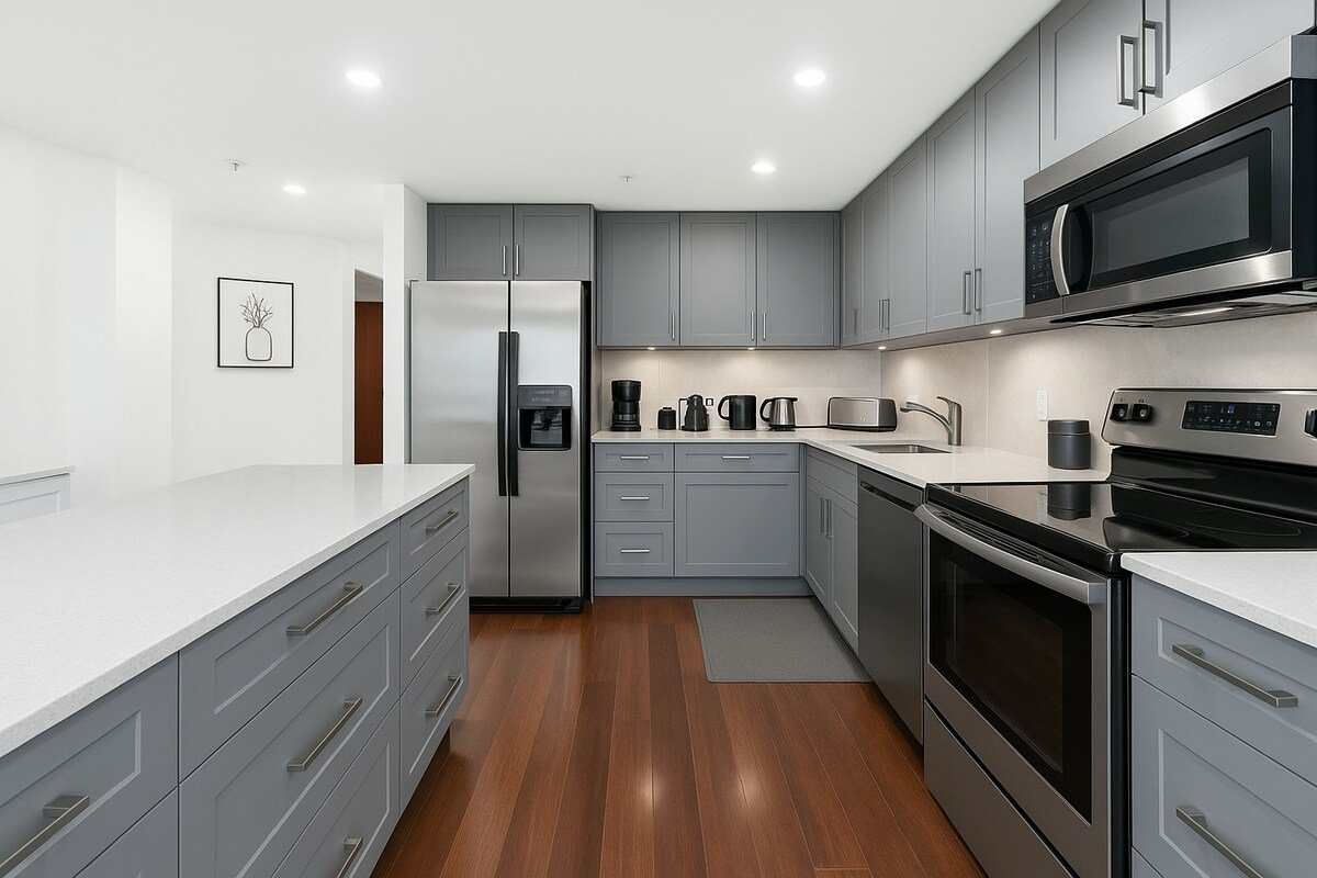 Modern 2 BR Condo Downtown with King Bed + Parking gallery image 5