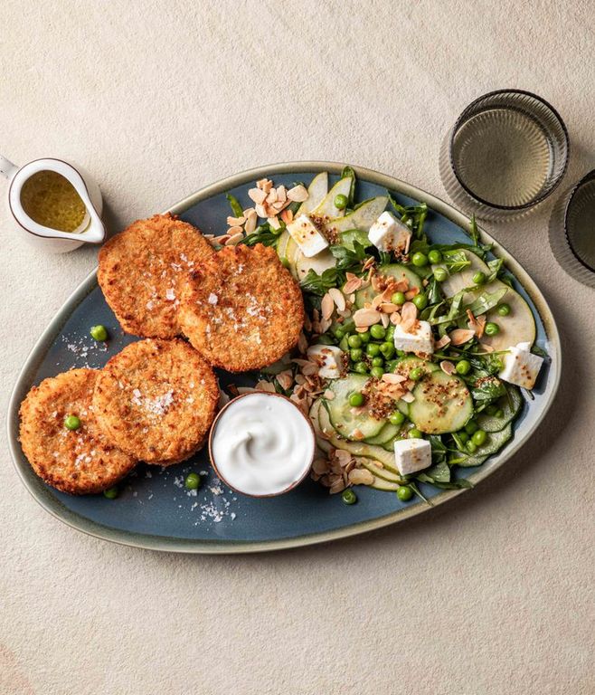 Photo of Crumbed Fishcakes & Nutty Pear Salad