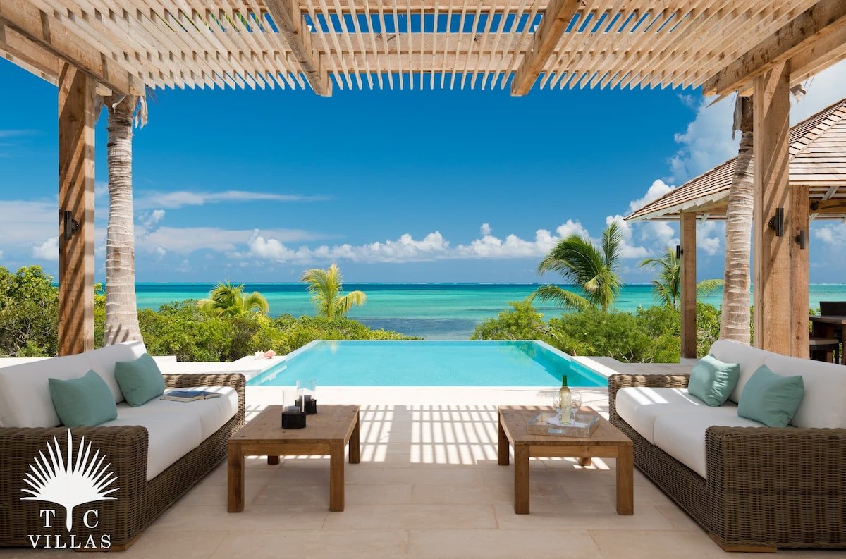 TC Villas | Castaway | Luxury Beachfront w. Pool