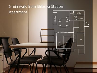 渋谷徒歩5分。駅近だけど夜は静かな１階の部屋。3 BED (w120cm)＋1SOFABED