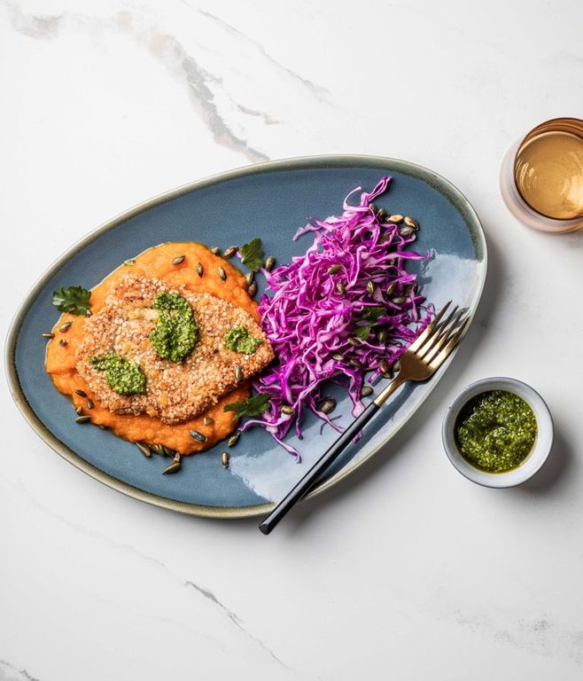 Photo of Chicken Schnitty & Pumpkin Mash