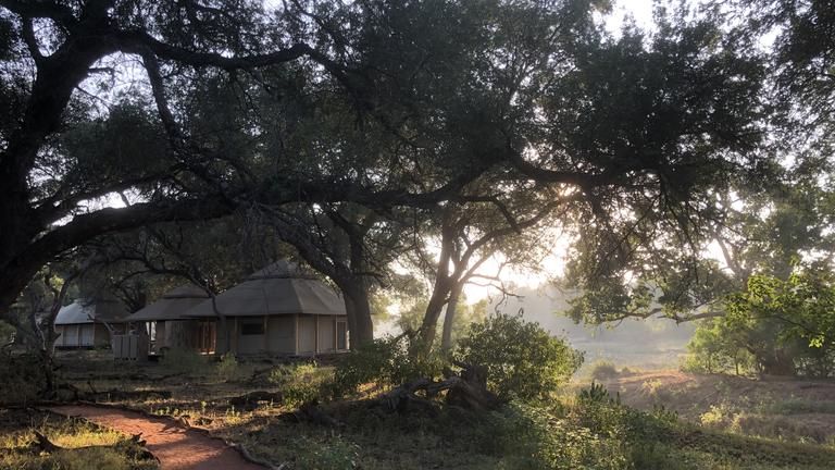 Master suite tents are spaciously located - The master suites are constructed above ground on the river and consist of a tented bedroom suite, a separate bathroom suite with shower and bath, an open-air shower and a private plunge pool