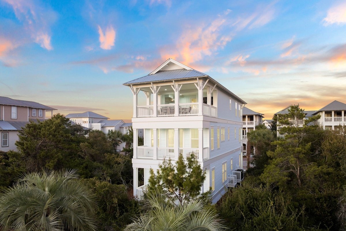 Seacrest Stunner! STEPS to Beach & Town! 4 Bikes!