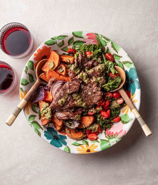 Photo of Chimichurri Beef Schnitzel Salad