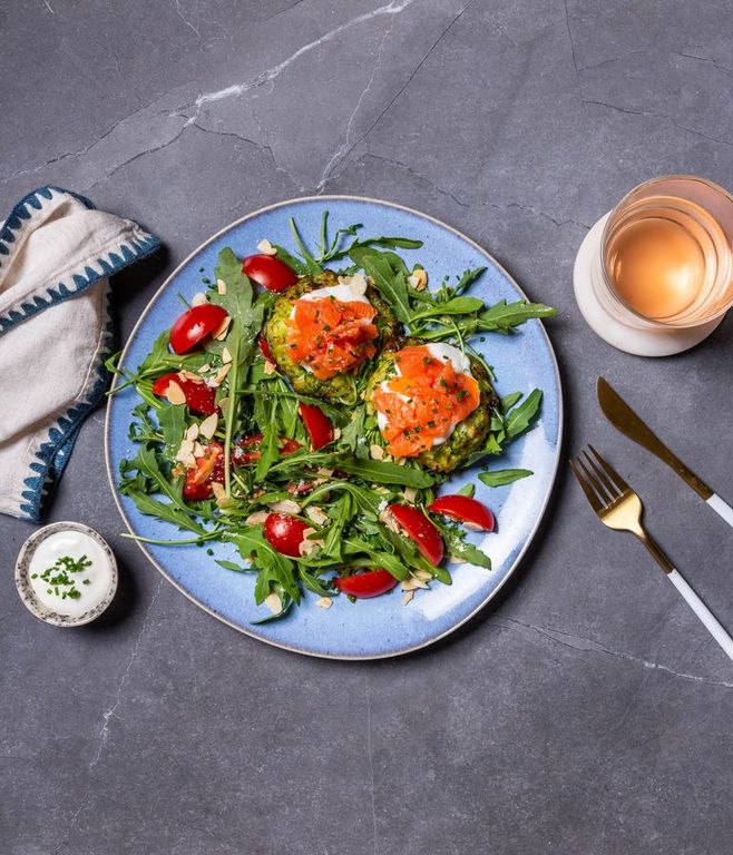 Photo of Baby Marrow Fritters & Smoked Trout