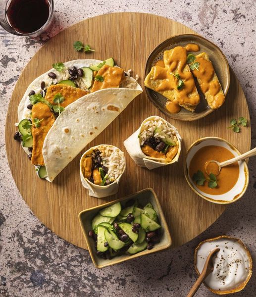 Photo of Saucy Satay Tofu Burritos