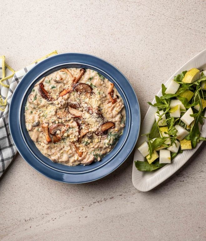 Photo of Leek & Mushroom Barley Risotto