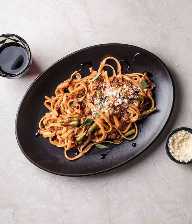 Photo of Creamy Paprika Ostrich Fettuccine