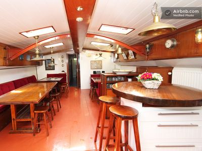 Historical sailing ship Monnickendam and Amsterdam