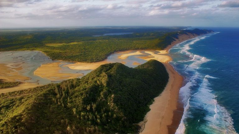 Kosi Bay Mouth - Kosi Bay Lake number 1 opening into the ocean