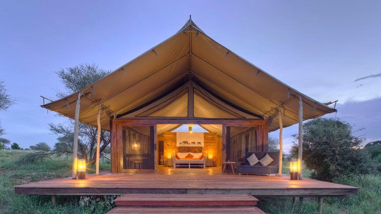 Tented Suite - external - Tented suite, elevated on platform with stunning views across the wilderness to the Great Rift Valley wall