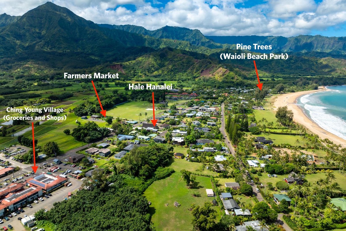 Walking Distance to Hanalei bay with A/C, Hot Tub