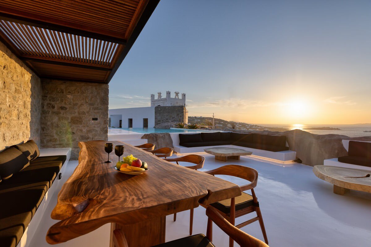 Mykonos Town Black Villa with Cave Heated Pool gallery image 5